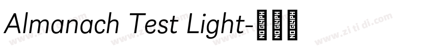 Almanach Test Light字体转换